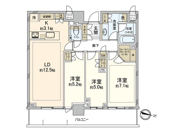 パークタワー西新宿 間取図(平面図)