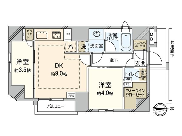 ピアース新宿三丁目 間取図(平面図)