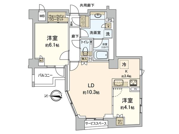 ジオ新宿百人町 間取図(平面図) ジオ新宿百人町 間取図(平面図)