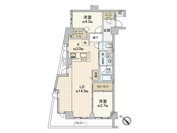 デュフレ渋谷本町 間取図(平面図) デュフレ渋谷本町 間取図(平面図)