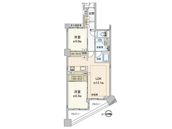 ジェイパーク御苑内藤町 間取図(平面図)