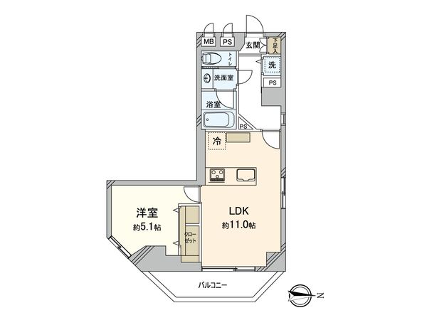 アルカーデンシティリンクス新宿 間取図(平面図)