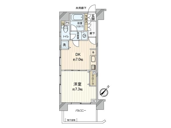 アイディーコート新宿西ディアナ 間取図(平面図) アイディーコート新宿西ディアナ 間取図(平面図)
