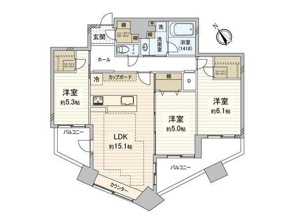 新宿アインスタワー 間取図(平面図)