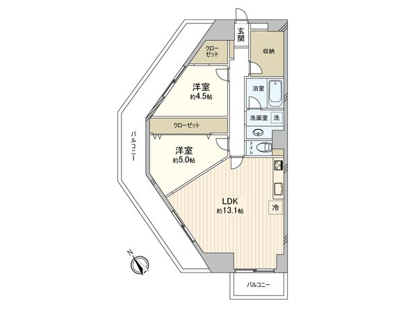 戸山マンション 間取図(平面図) 戸山マンション 間取図(平面図)