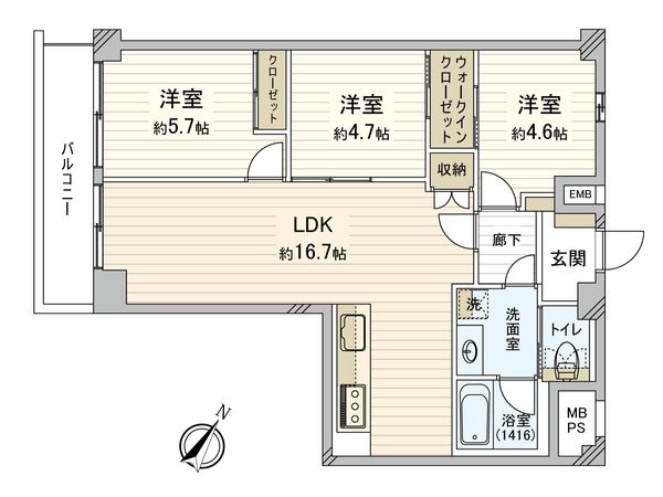 バロール代々木マンション 間取図(平面図) バロール代々木マンション 間取図(平面図)
