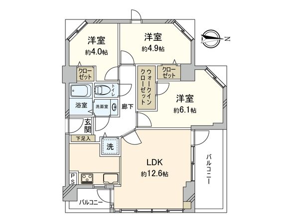 グランドメゾン戸山 間取図(平面図) グランドメゾン戸山 間取図(平面図)