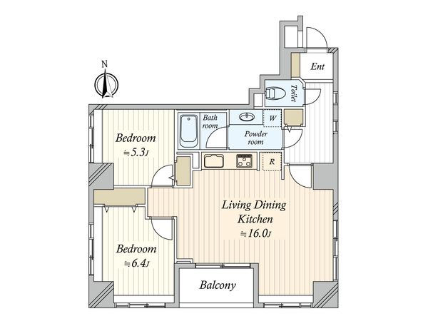 アルカーデンシティリンクス新宿 間取図(平面図)