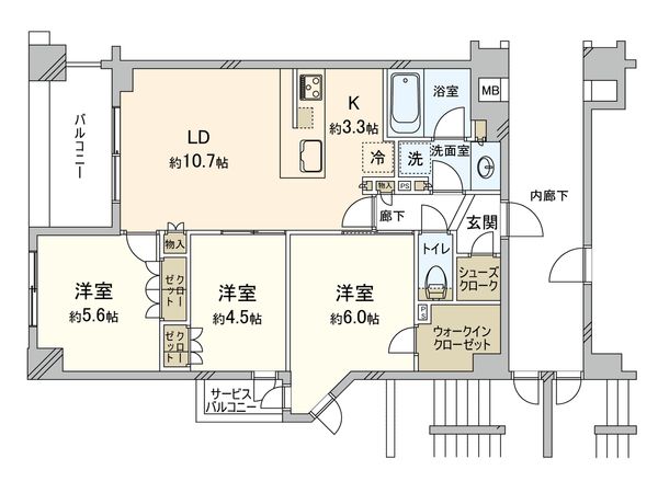 クレアホームズ新宿百人町 間取図(平面図) 間取図(平面図)