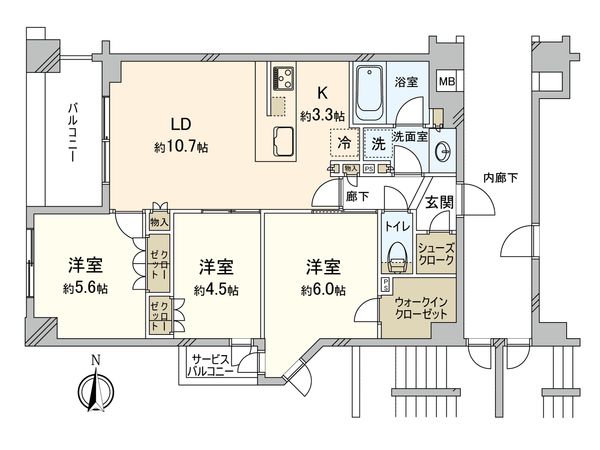 クレアホームズ新宿百人町 間取図(平面図)