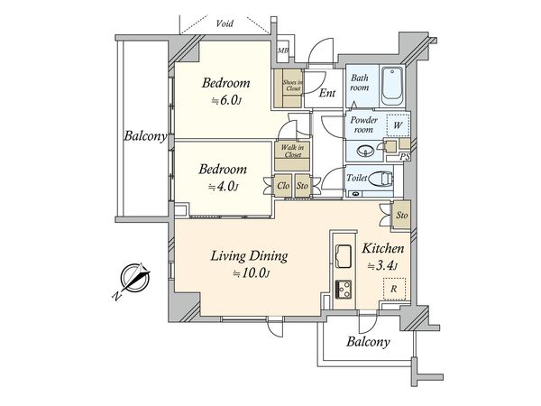 クレヴィア渋谷初台 間取図(平面図) クレヴィア渋谷初台 間取図(平面図)