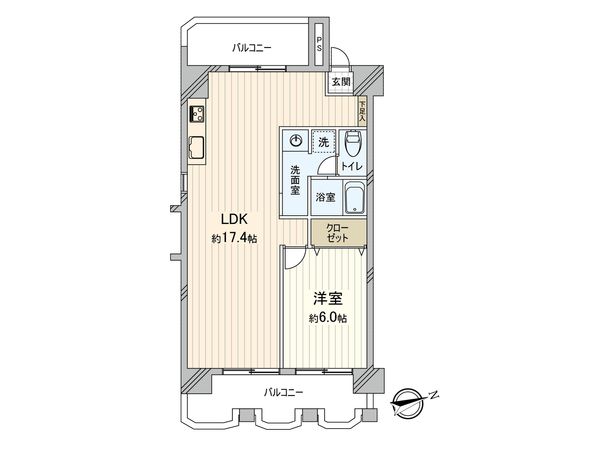 ヴァン・ヴェール新宿 間取図(平面図)