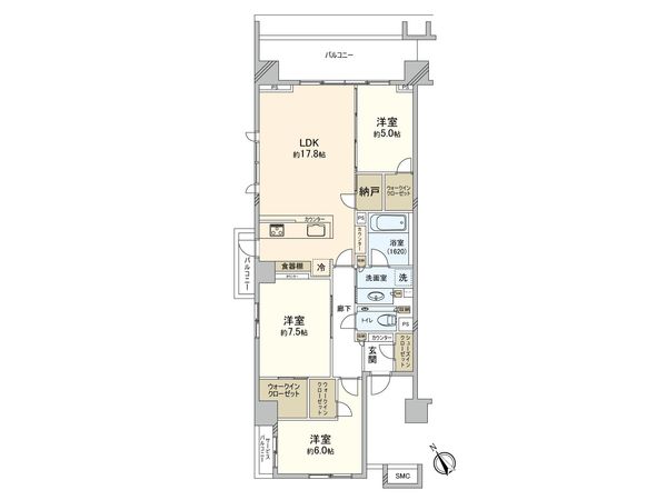 ガーデンヒルズ四ツ谷迎賓の森 間取図(平面図)