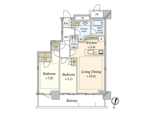 パークタワー西新宿 間取図(平面図)