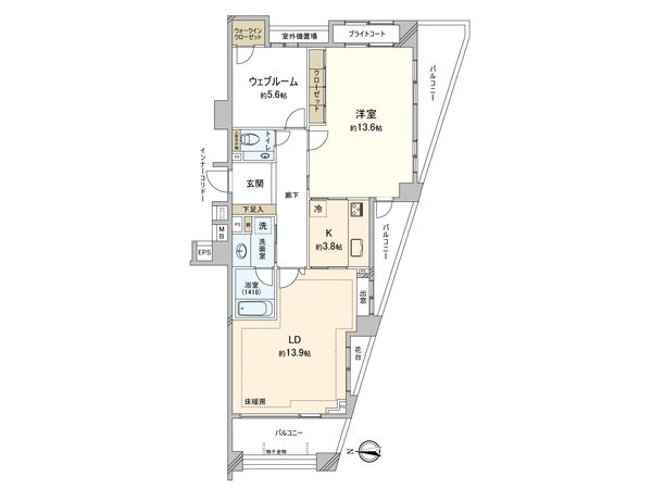 レジデンシャルアート代々木公園 間取図(平面図) レジデンシャルアート代々木公園 間取図(平面図)