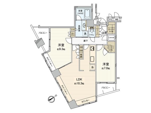 新宿アインスタワー 間取図(平面図) 新宿アインスタワー 間取図(平面図)