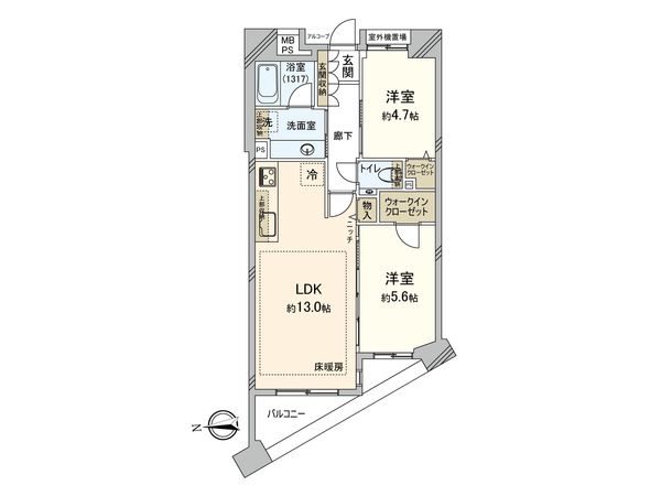 ジェイパーク御苑内藤町 間取図(平面図) ジェイパーク御苑内藤町 間取図(平面図)