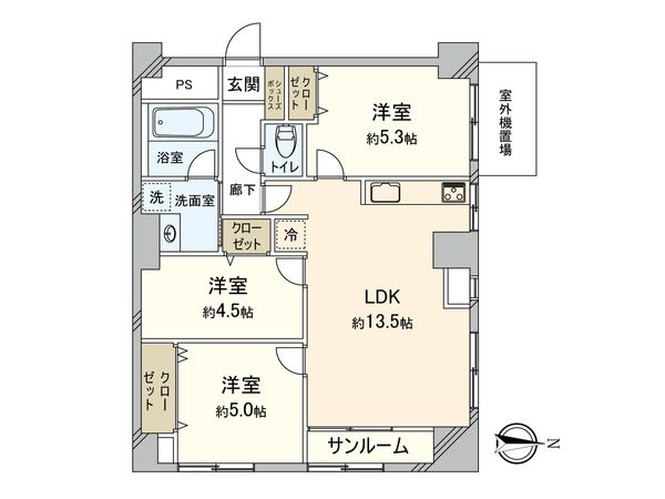 パールハイツ笹塚 間取図(平面図)