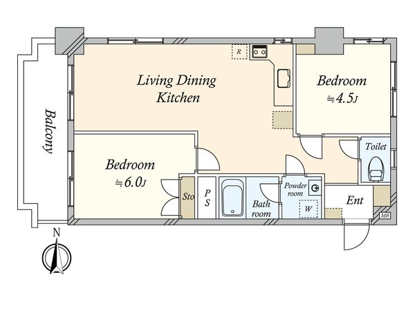 パシフィック大久保 間取図(平面図) パシフィック大久保 間取図(平面図)
