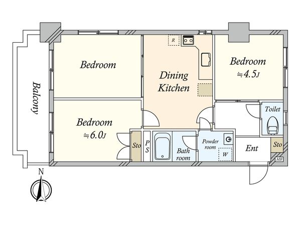 パシフィック大久保 間取図(平面図)