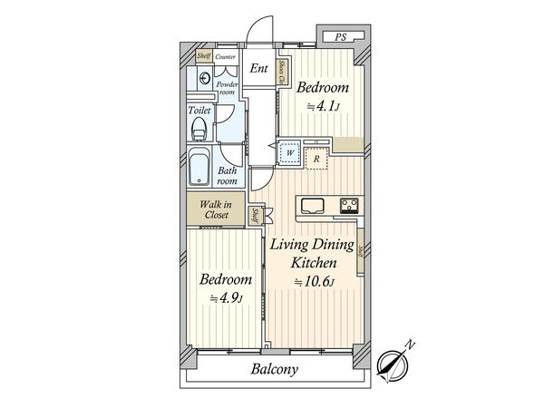 パールハイツ幡ヶ谷 間取図(平面図) 間取図(平面図)