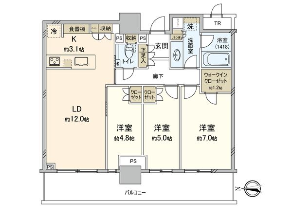 パークタワー西新宿 間取図(平面図)