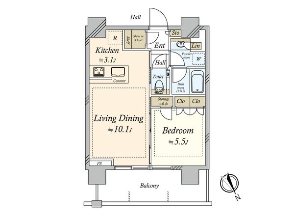 シティタワー新宿 間取図(平面図)
