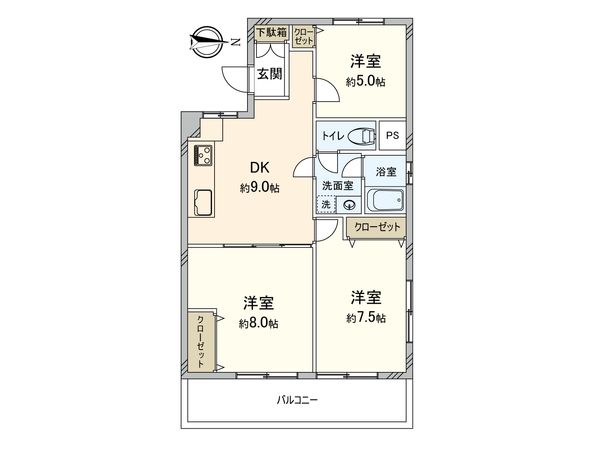 新宿第3アルプスマンション 間取図(平面図)