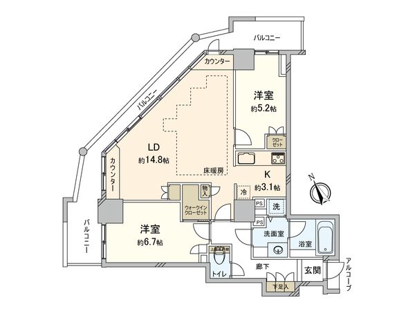 セントラルレジデンス新宿シティタワー 間取図(平面図) セントラルレジデンス新宿シティタワー 間取図(平面図)