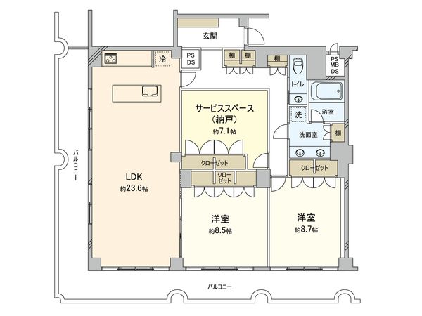 代々木ハイライズ 間取図(平面図) 代々木ハイライズ 間取図(平面図)