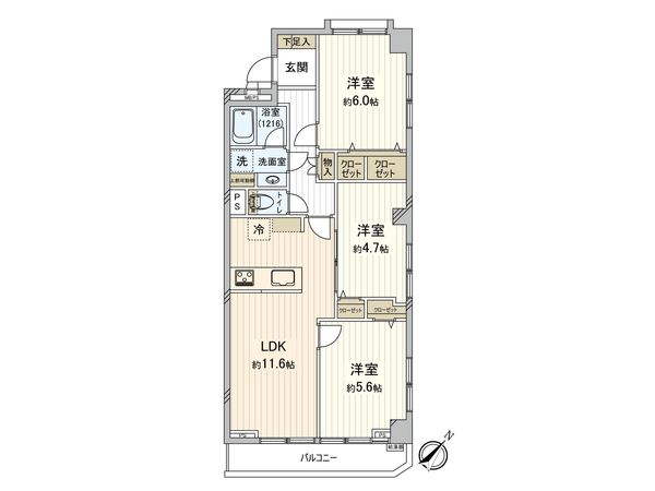 日興初台スカイマンション 間取図(平面図)