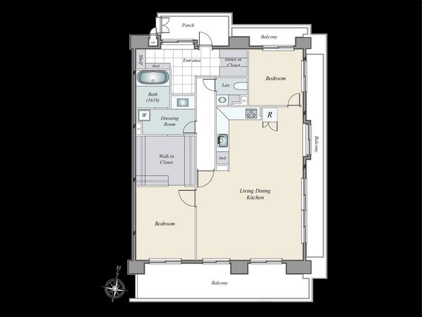 チサンマンション若松町 間取図(平面図)