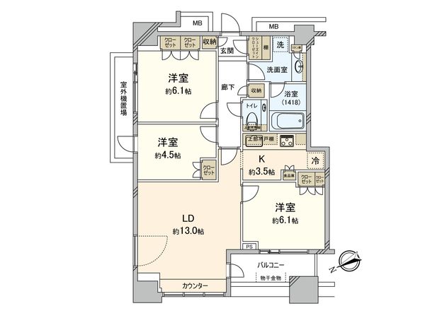 アトラスタワー西新宿 間取図(平面図)
