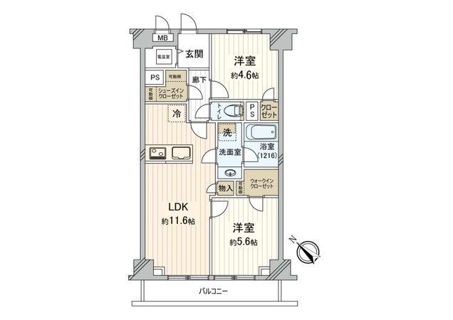 ライオンズマンション初台 間取図(平面図)