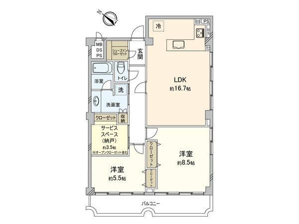 代々木ハイライズ 間取図(平面図)