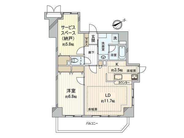 ライオンズシティ西新宿 間取図(平面図) 間取図(平面図)