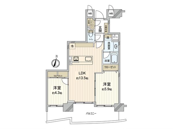 ザパームス東中野エアリィタワー 間取図(平面図) ザパームス東中野エアリィタワー 間取図(平面図)