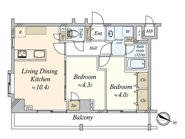 ガラ・グランディ西新宿 間取図(平面図)