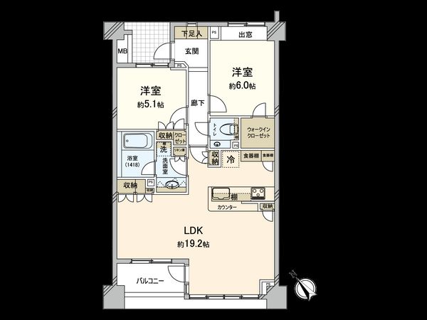 藤和シティホームズ初台 間取図(平面図) 藤和シティホームズ初台 間取図(平面図)