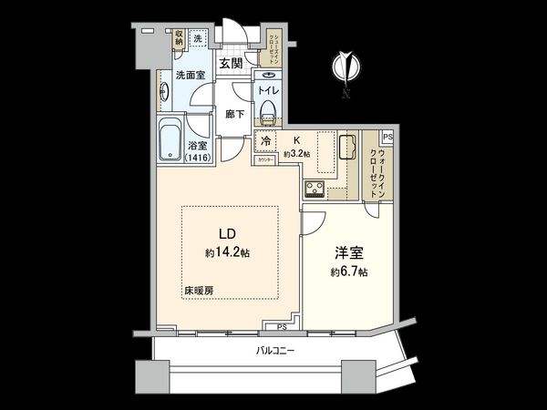 コンシェリア西新宿TOWER’S WEST 間取図(平面図) コンシェリア西新宿TOWER’S WEST 間取図(平面図)