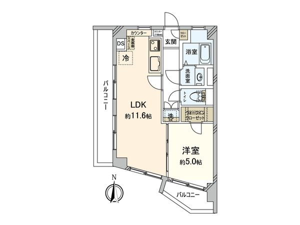 千駄ヶ谷フラワーマンション 間取図(平面図)