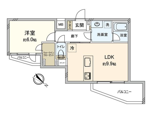 フィールM西新宿 間取図(平面図) フィールM西新宿 間取図(平面図)