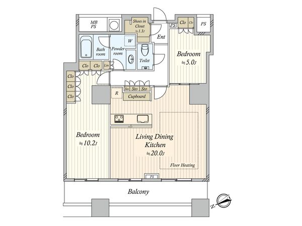 ザ・パークハウス西新宿タワー60 間取図(平面図) ザ・パークハウス西新宿タワー60 間取図(平面図)