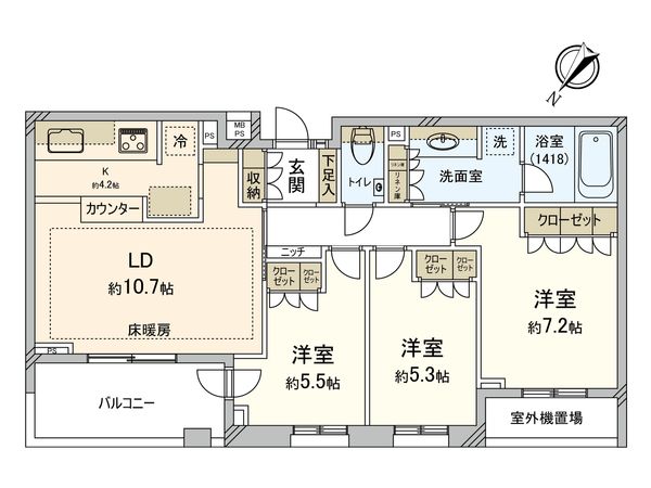 ライオンズプラザ初台グランフォート 間取図(平面図) ライオンズプラザ初台グランフォート 間取図(平面図)