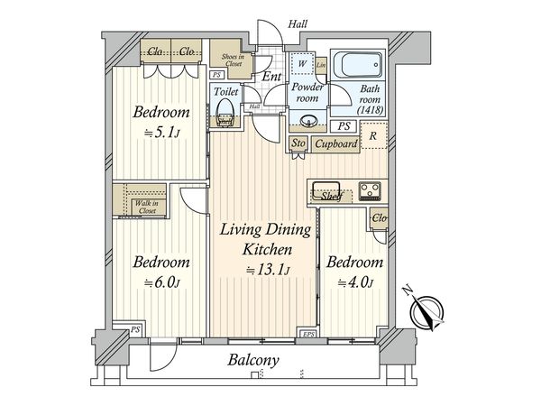 ピアース渋谷本町レジデンス 間取図(平面図) ピアース渋谷本町レジデンス 間取図(平面図)