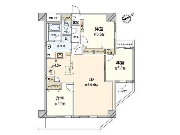 ライオンズガーデン幡ヶ谷 間取図(平面図) ライオンズガーデン幡ヶ谷 間取図(平面図)