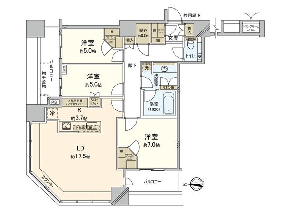 パークタワーグランスカイ 間取図(平面図) パークタワーグランスカイ 間取図(平面図)