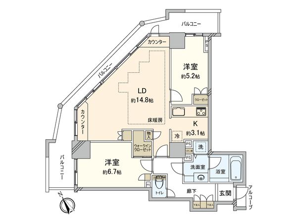 セントラルレジデンス新宿シティタワー 間取図(平面図) セントラルレジデンス新宿シティタワー 間取図(平面図)