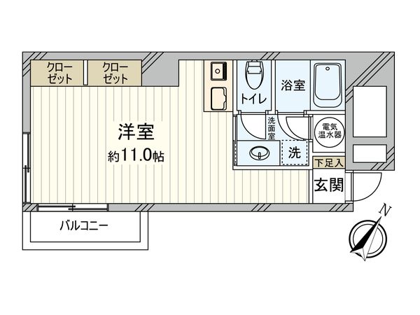 ライオンズマンション新宿一丁目 間取図(平面図) 間取図(平面図)