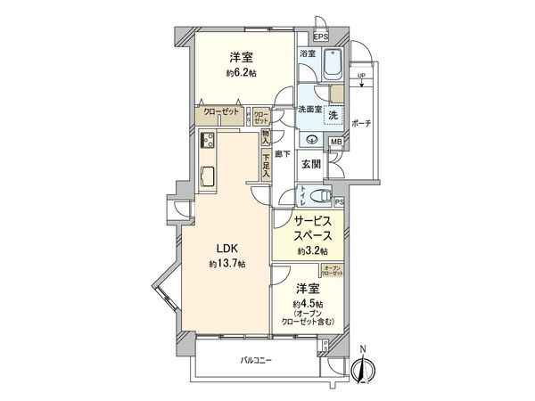 北新宿パークハイツ 間取図(平面図) 北新宿パークハイツ 間取図(平面図)